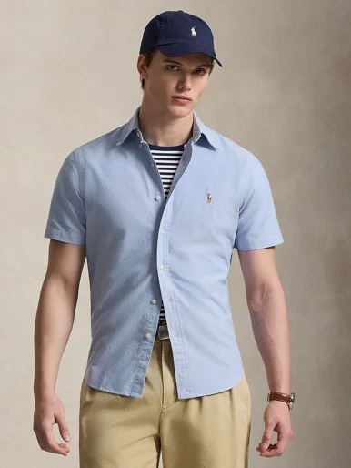 POLO RALPH LAUREN Áo Sơ Mi Nam Tay Ngắn Custom Fit Oxford Shirt