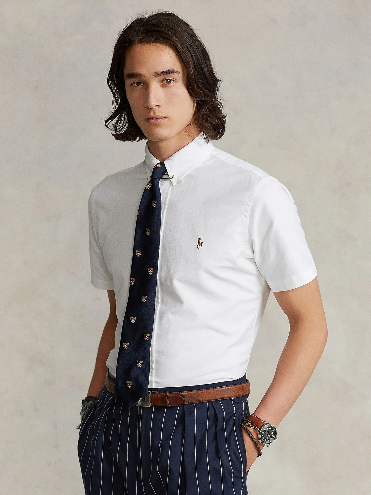 POLO RALPH LAUREN Áo Sơ Mi Nam Tay Ngắn Custom Fit Oxford Shirt