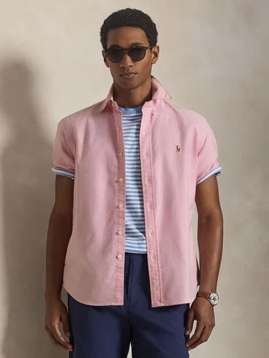POLO RALPH LAUREN Áo Sơ Mi Nam Tay Ngắn Custom Fit Oxford Shirt