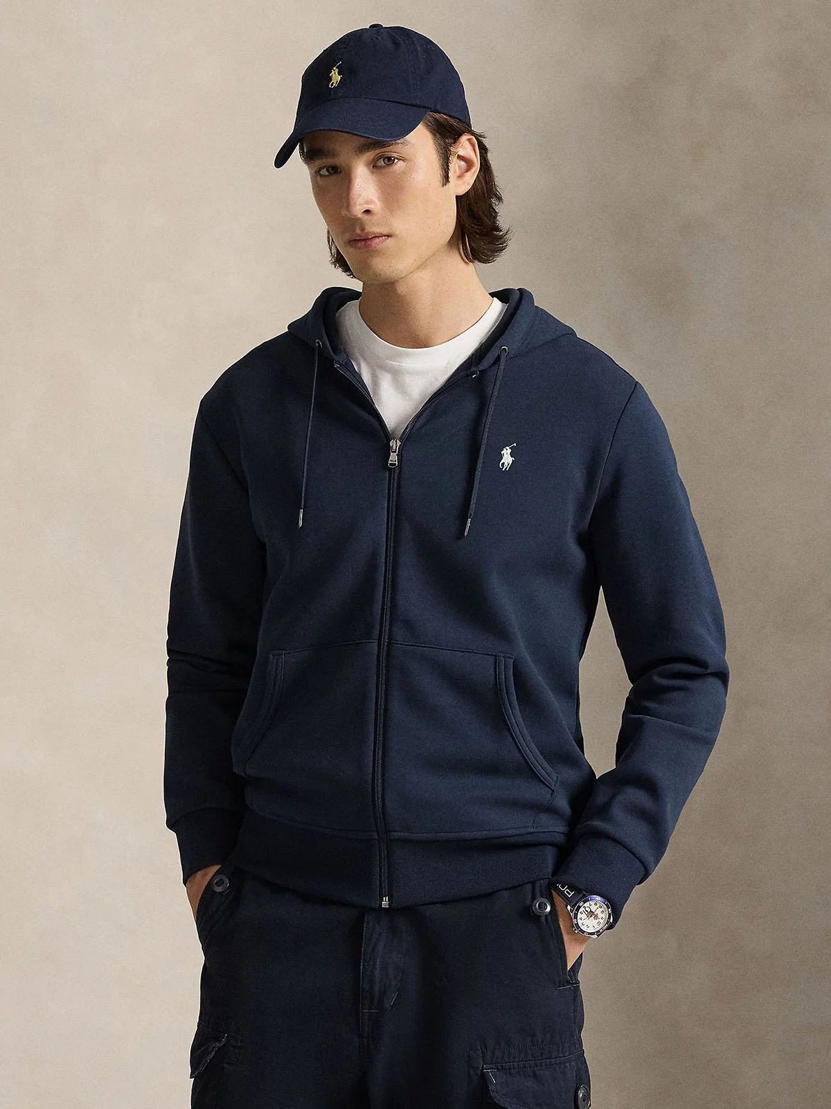 POLO RALPH LAUREN Áo Khoác Nam Tay Dài Double-Knit Full-Zip Hoodie