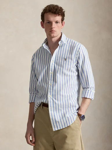 POLO RALPH LAUREN Áo Sơ Mi Nam Tay Dài Custom Fit Striped Oxford Shirt