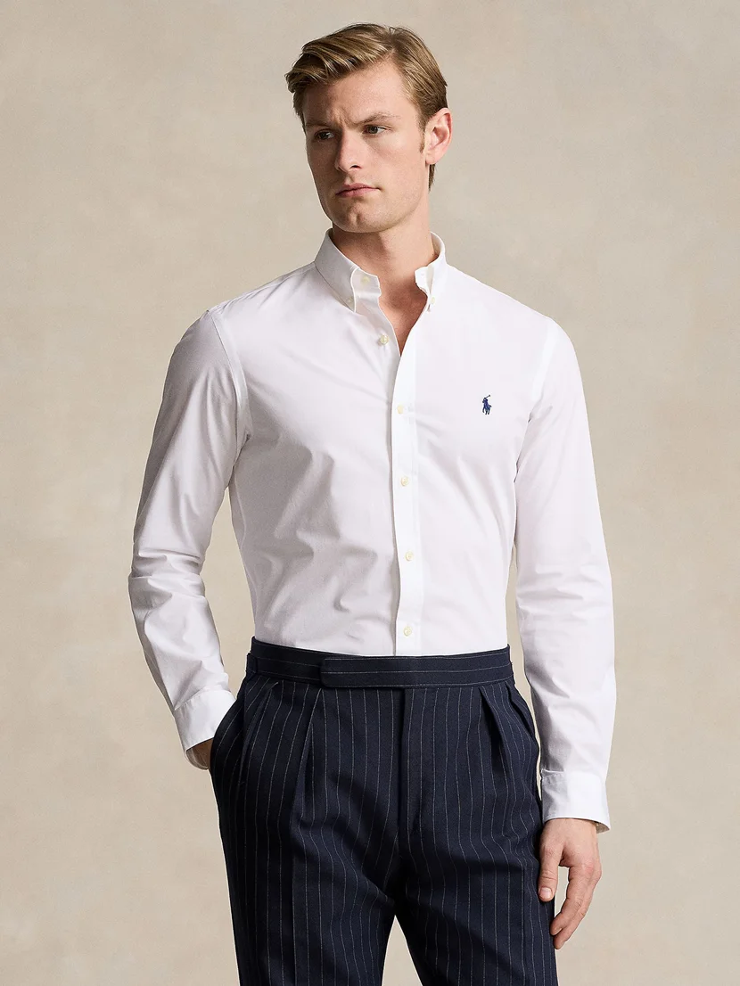 POLO RALPH LAUREN Áo Sơ Mi Nam Tay Dài Slim Fit Stretch Poplin Shirt