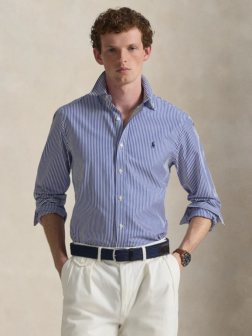 POLO RALPH LAUREN Áo Sơ Mi Nam Tay Dài Slim Fit Striped Stretch Poplin Shirt