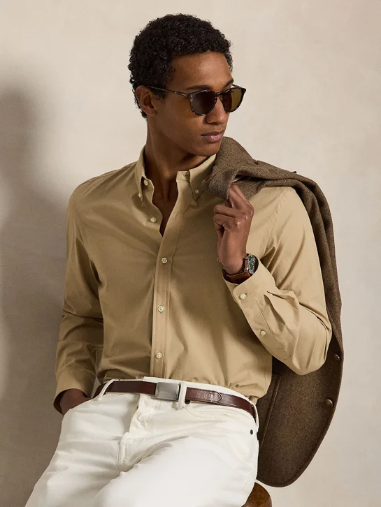 POLO RALPH LAUREN Áo Sơ Mi Nam Tay Dài Slim Fit Stretch Poplin Shirt