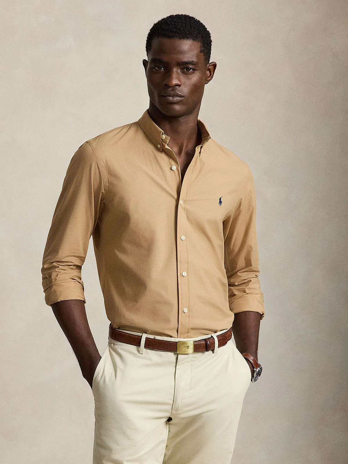 POLO RALPH LAUREN Áo Sơ Mi Nam Tay Dài Slim Fit Stretch Poplin Shirt