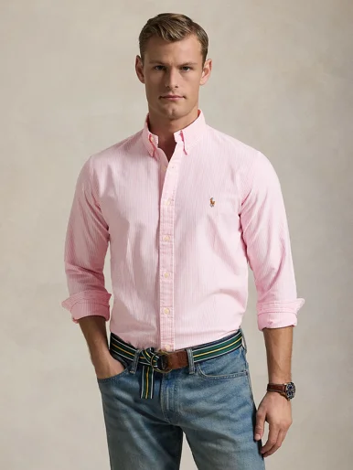 POLO RALPH LAUREN Áo Sơ Mi Nam Tay Dài Custom Fit Striped Oxford Shirt