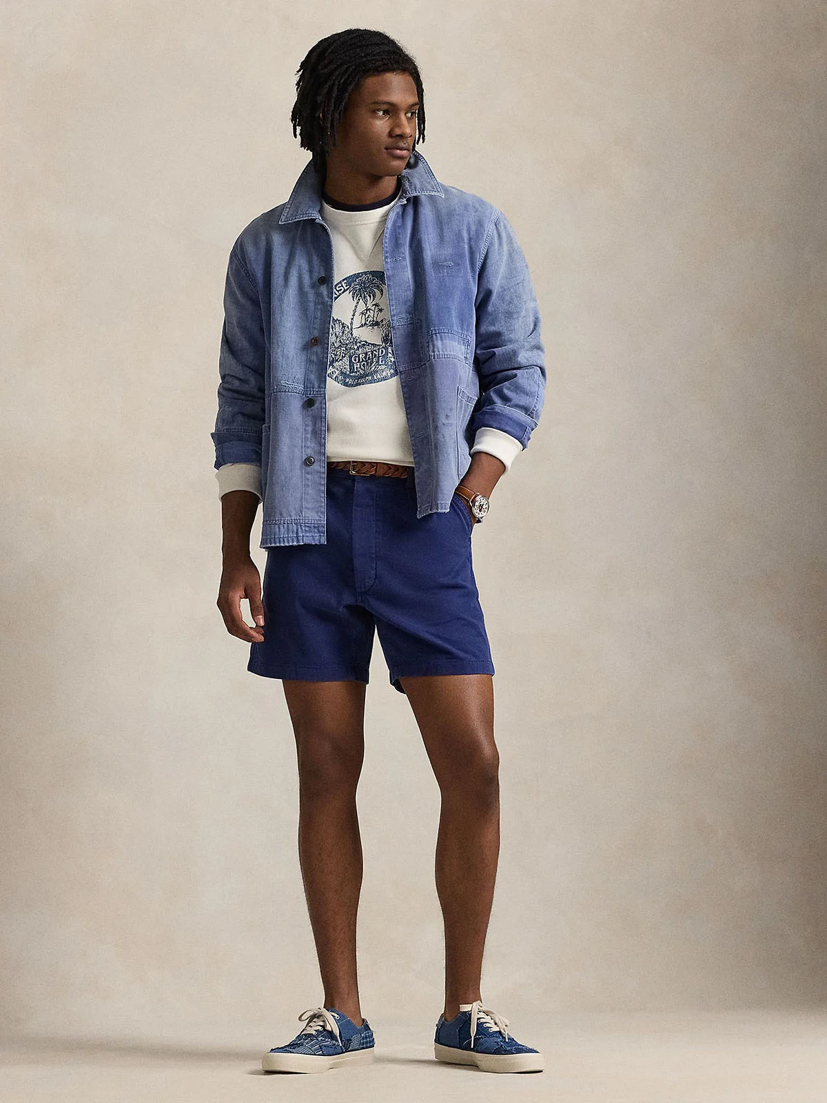 POLO RALPH LAUREN Quần Ngắn Nam 6.5-Inch Classic Fit Pleated Twill Short