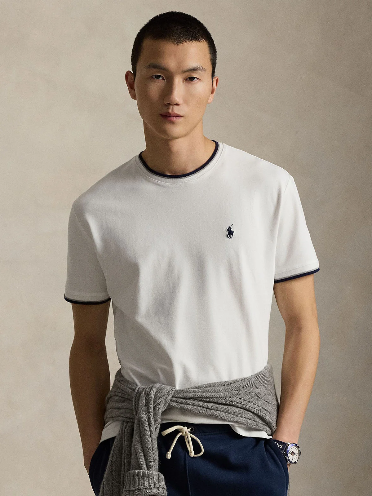 POLO RALPH LAUREN Áo Thun Nam Tay Ngắn Classic Fit Stretch Mesh T-Shirt