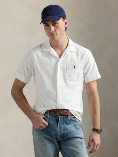 POLO RALPH LAUREN Áo Sơ Mi Nam Tay Ngắn Classic Fit Oxford Camp Shirt