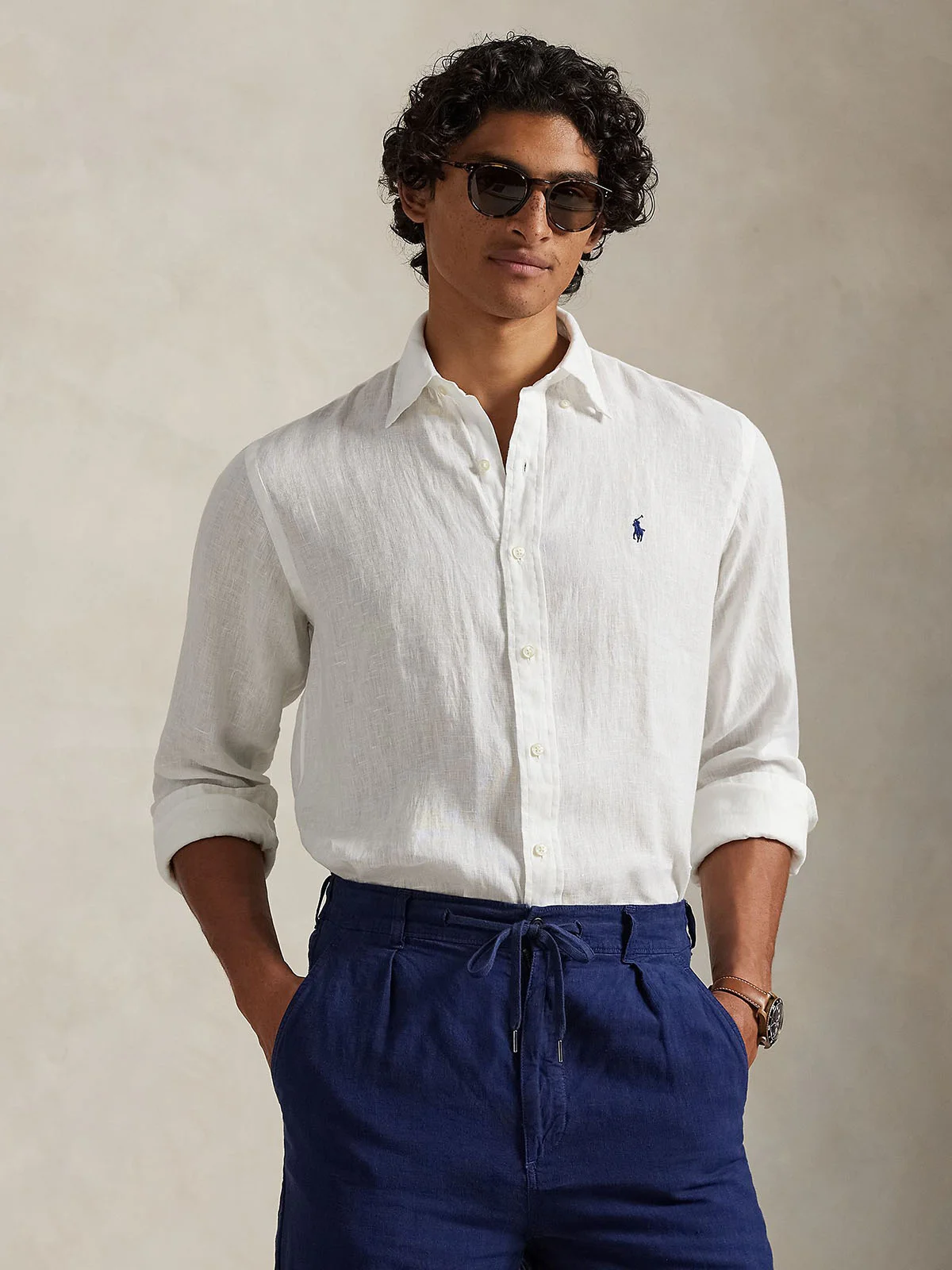 POLO RALPH LAUREN Áo Sơ Mi Nam Tay Dài Custom Fit Linen Shirt