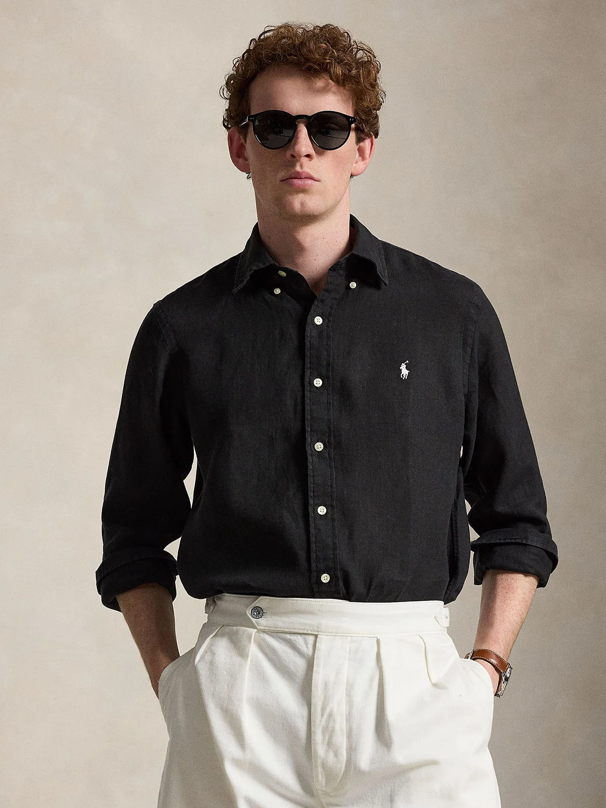 POLO RALPH LAUREN Áo Sơ Mi Nam Tay Dài Custom Fit Linen Shirt