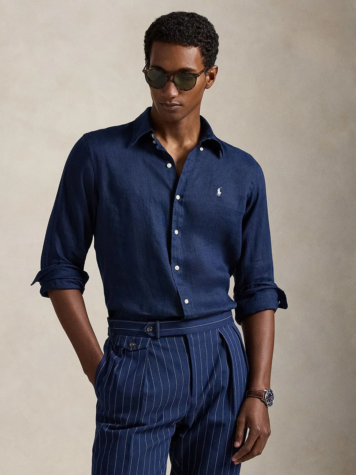 POLO RALPH LAUREN Áo Sơ Mi Nam Tay Dài Custom Fit Linen Shirt