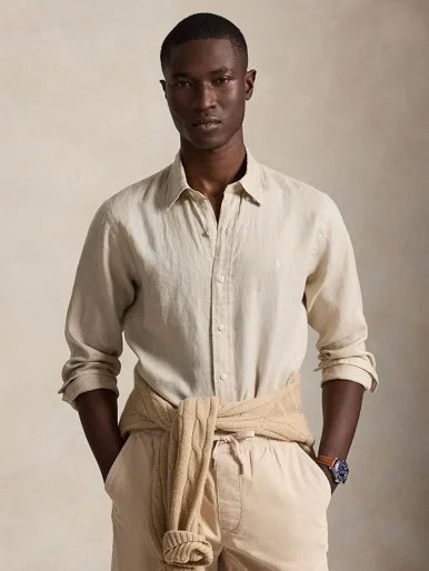 POLO RALPH LAUREN Áo Sơ Mi Nam Tay Dài Custom Fit Linen Shirt