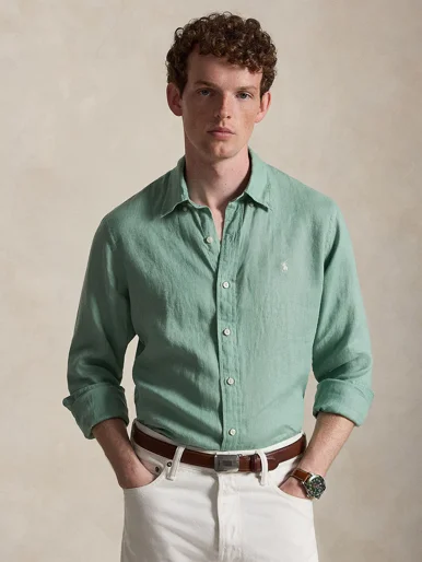 POLO RALPH LAUREN Áo Sơ Mi Nam Tay Dài Custom Fit Linen Shirt