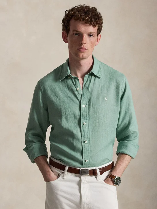 POLO RALPH LAUREN Áo Sơ Mi Nam Tay Dài Custom Fit Linen Shirt