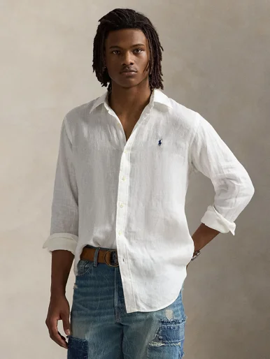 POLO RALPH LAUREN Áo Sơ Mi Nam Tay Dài Slim Fit Linen Shirt