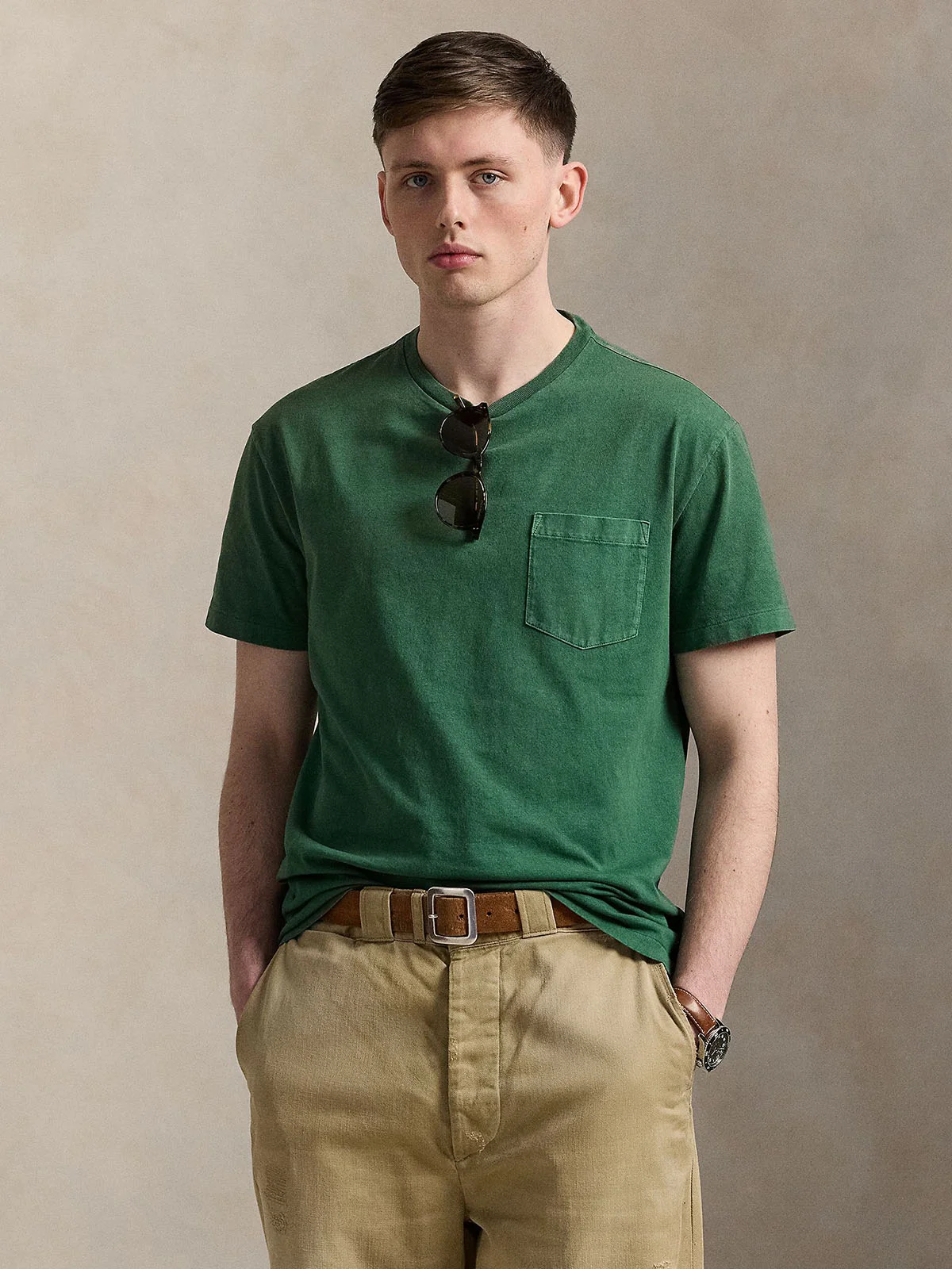 POLO RALPH LAUREN Áo Thun Nam Tay Ngắn Classic Fit Weathered Pocket T-Shirt