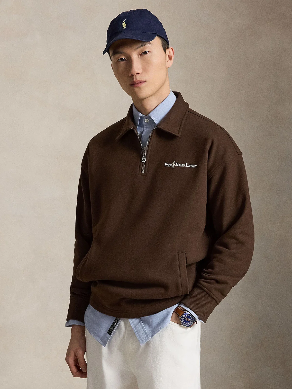 POLO RALPH LAUREN Áo Pullover Nam Tay Dài Relaxed Fit Logo Fleece Sweatshirt