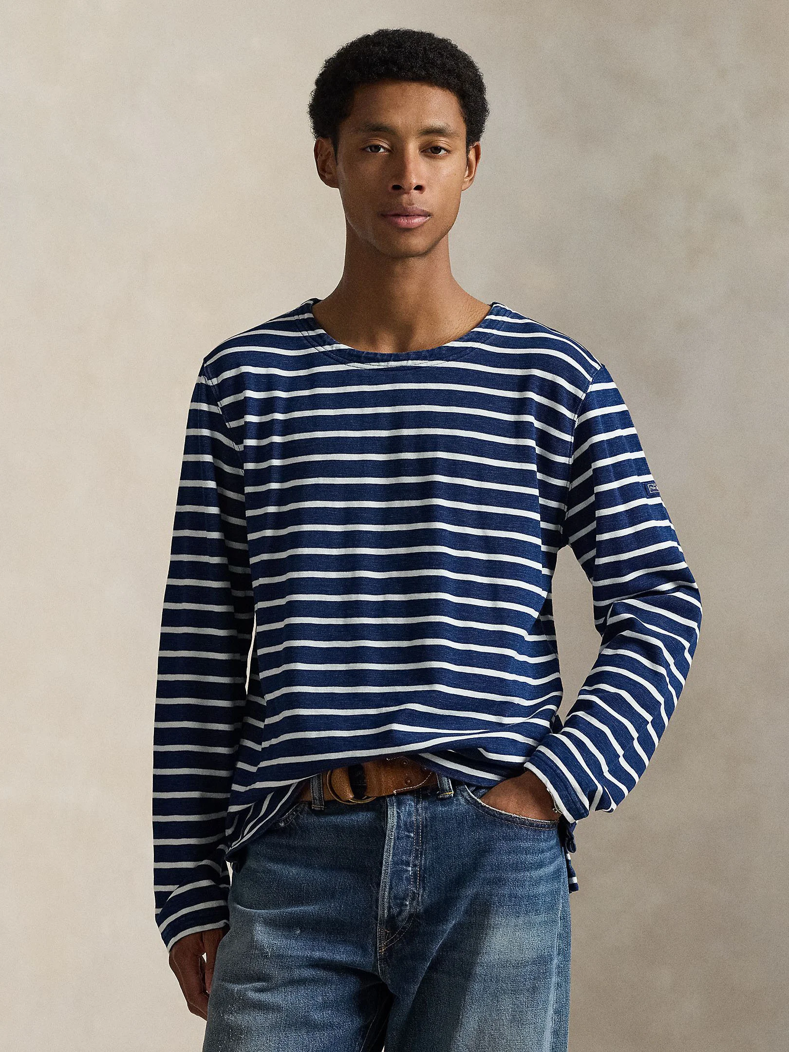 POLO RALPH LAUREN Áo Thun Nam Tay Dài Classic Fit Striped Jersey T-Shirt