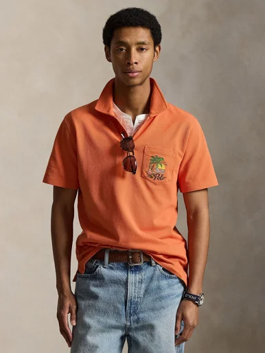 POLO RALPH LAUREN Áo Polo Nam Tay Ngắn Standard Fit Mesh Graphic Polo Shirt