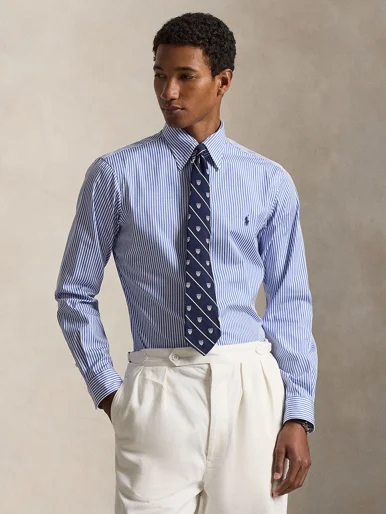 POLO RALPH LAUREN Áo Sơ Mi Nam Tay Dài Custom Fit Striped Poplin Shirt