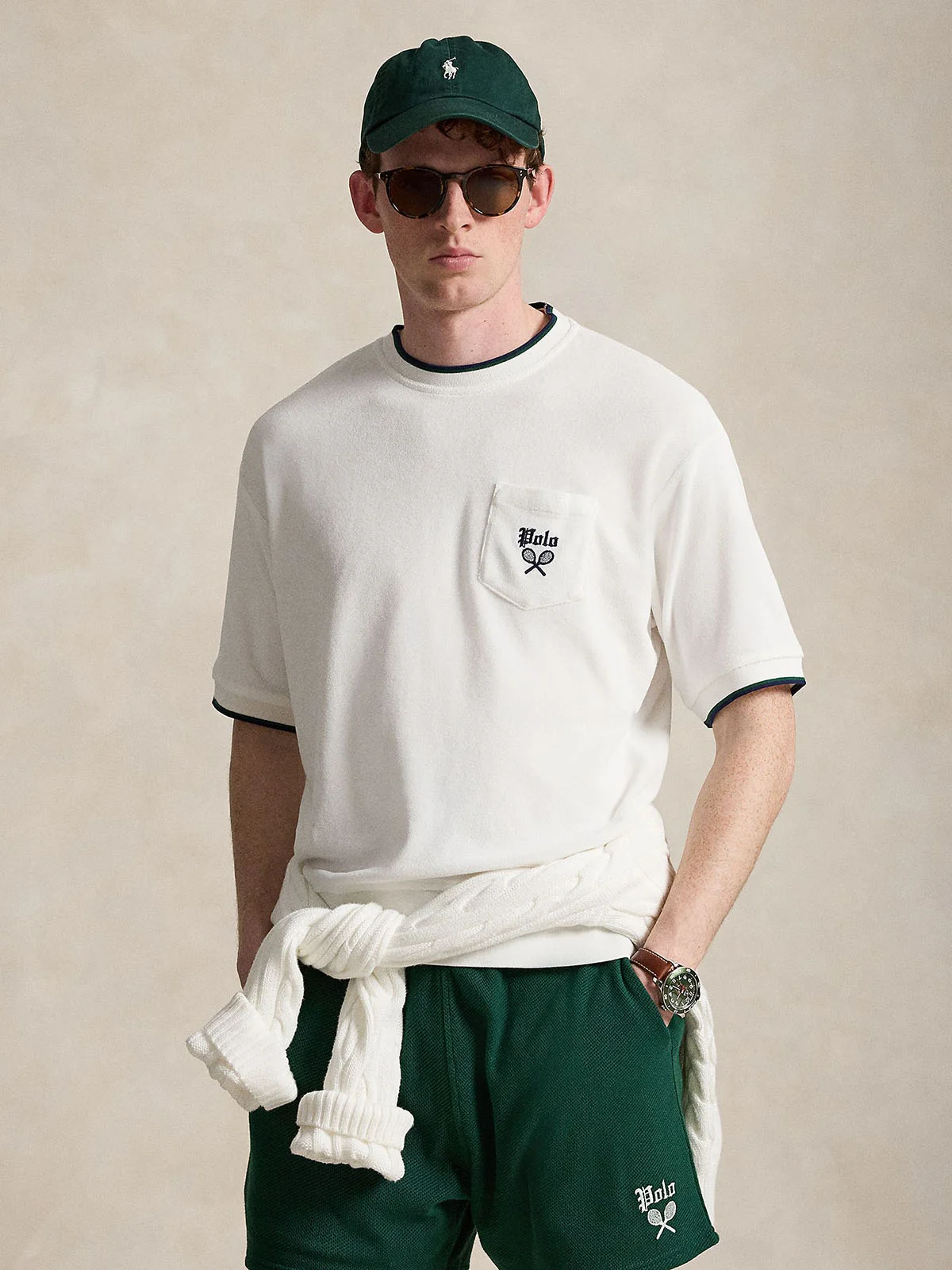 POLO RALPH LAUREN Áo Pullover Nam Tay Ngắn Relaxed Terry Short-Sleeve Sweatshirt