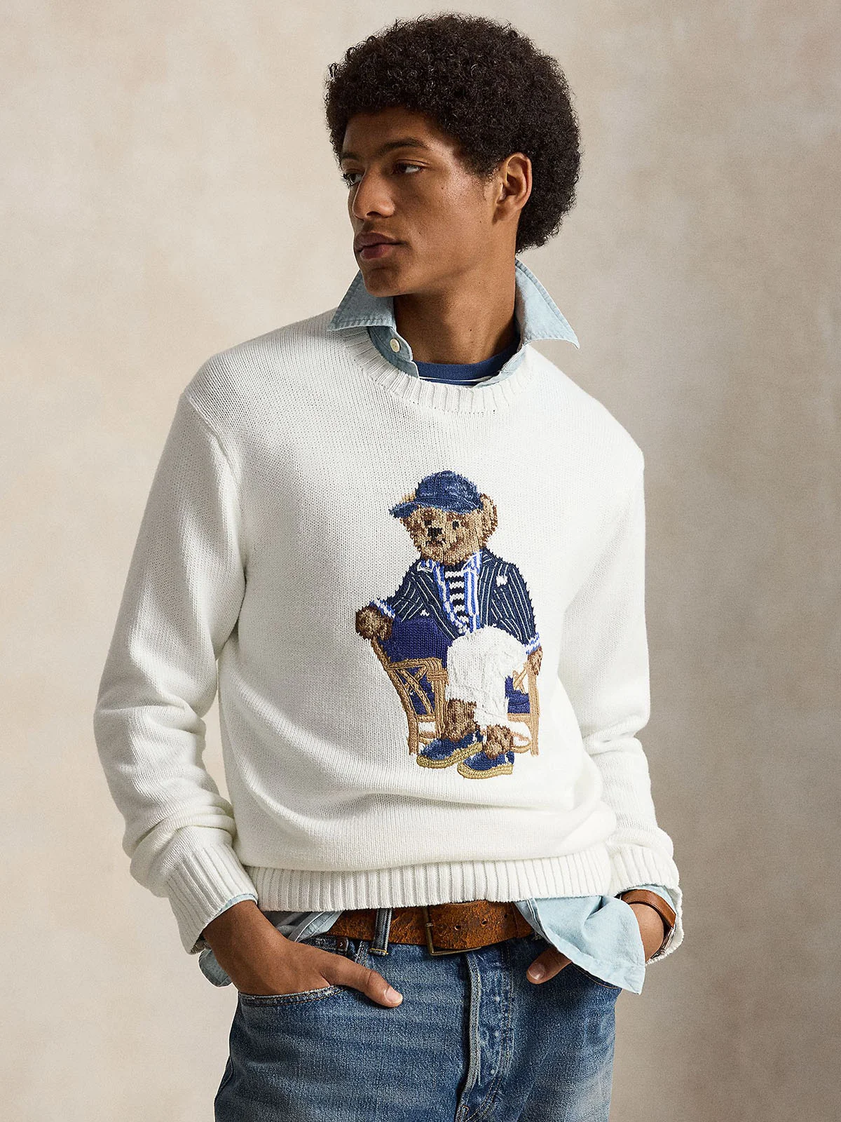 POLO RALPH LAUREN Áo Sweater Nam Tay Dài Polo Bear Cotton Sweater