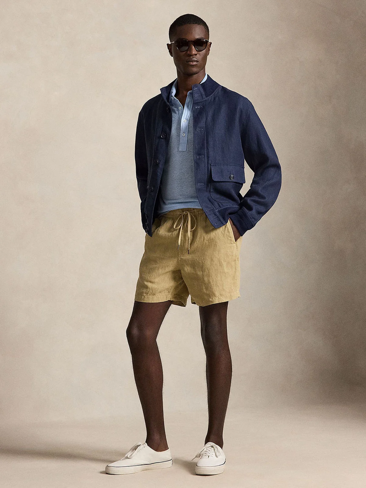 POLO RALPH LAUREN Quần Ngắn Nam 6-Inch Lateef Classic Fit Linen Short