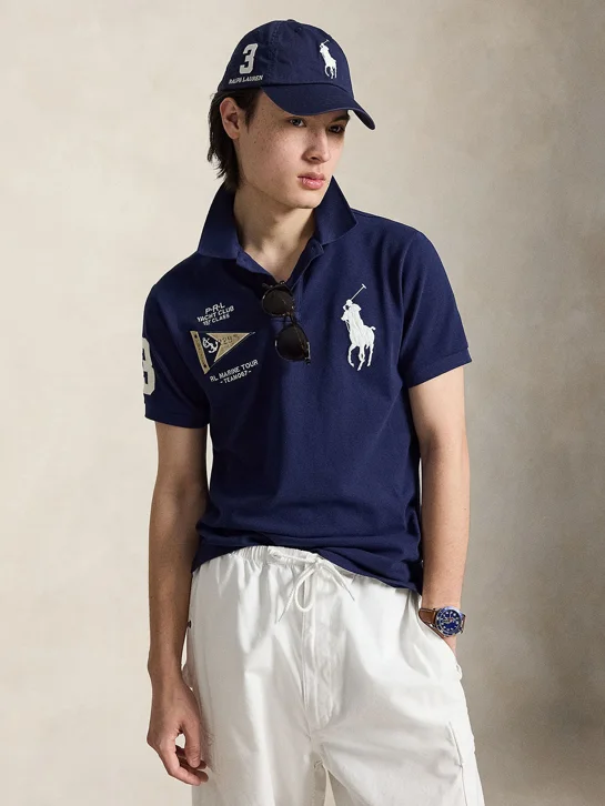 POLO RALPH LAUREN Áo Polo Nam Tay Ngắn Custom Slim Fit Big Pony Polo Shirt