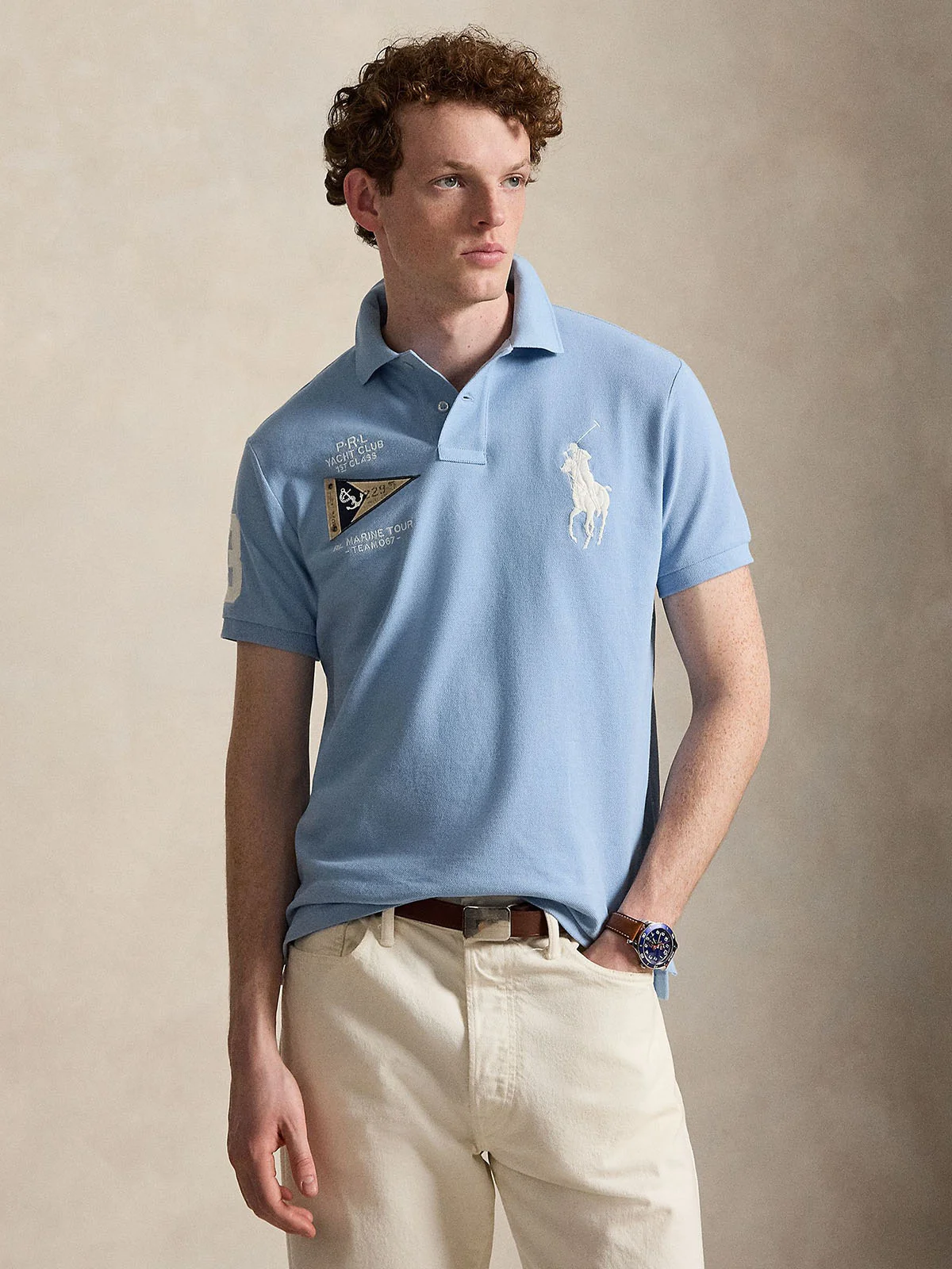 POLO RALPH LAUREN Áo Polo Nam Tay Ngắn Custom Slim Fit Big Pony Polo Shirt