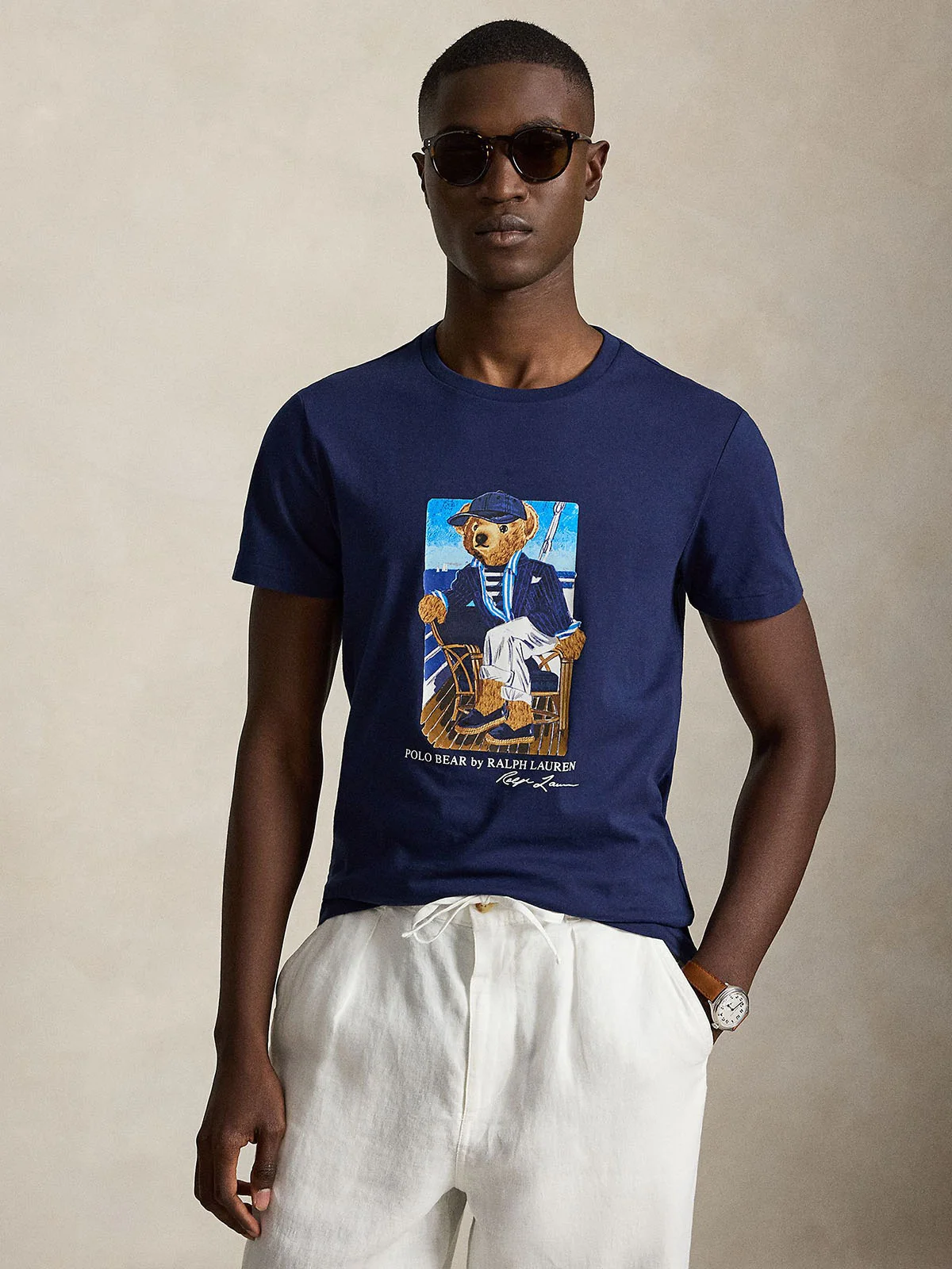 POLO RALPH LAUREN Áo Thun Nam Tay Ngắn Custom Slim Fit Polo Bear T-Shirt