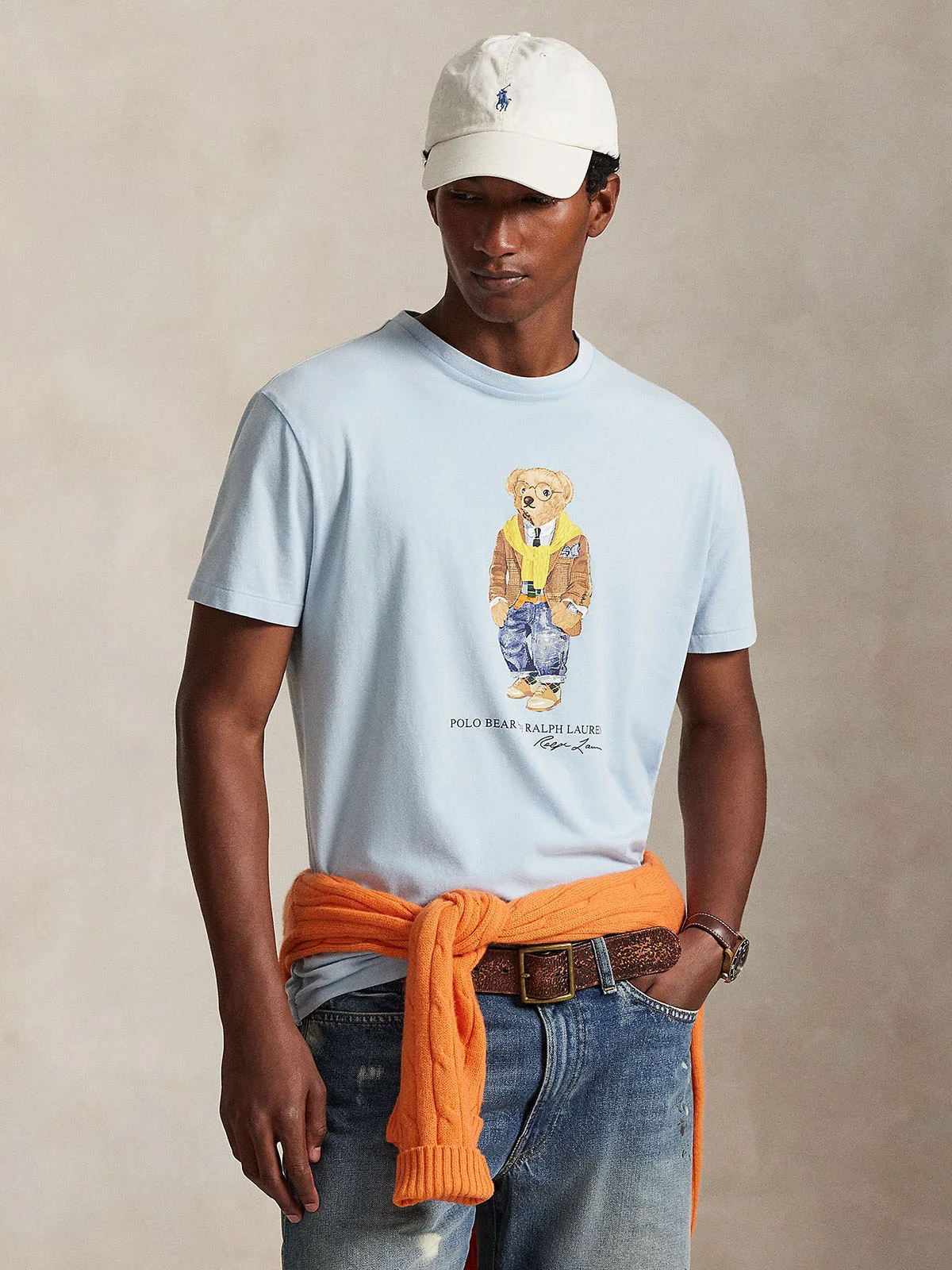 POLO RALPH LAUREN Áo Thun Nam Tay Ngắn Custom Slim Fit Polo Bear T-Shirt