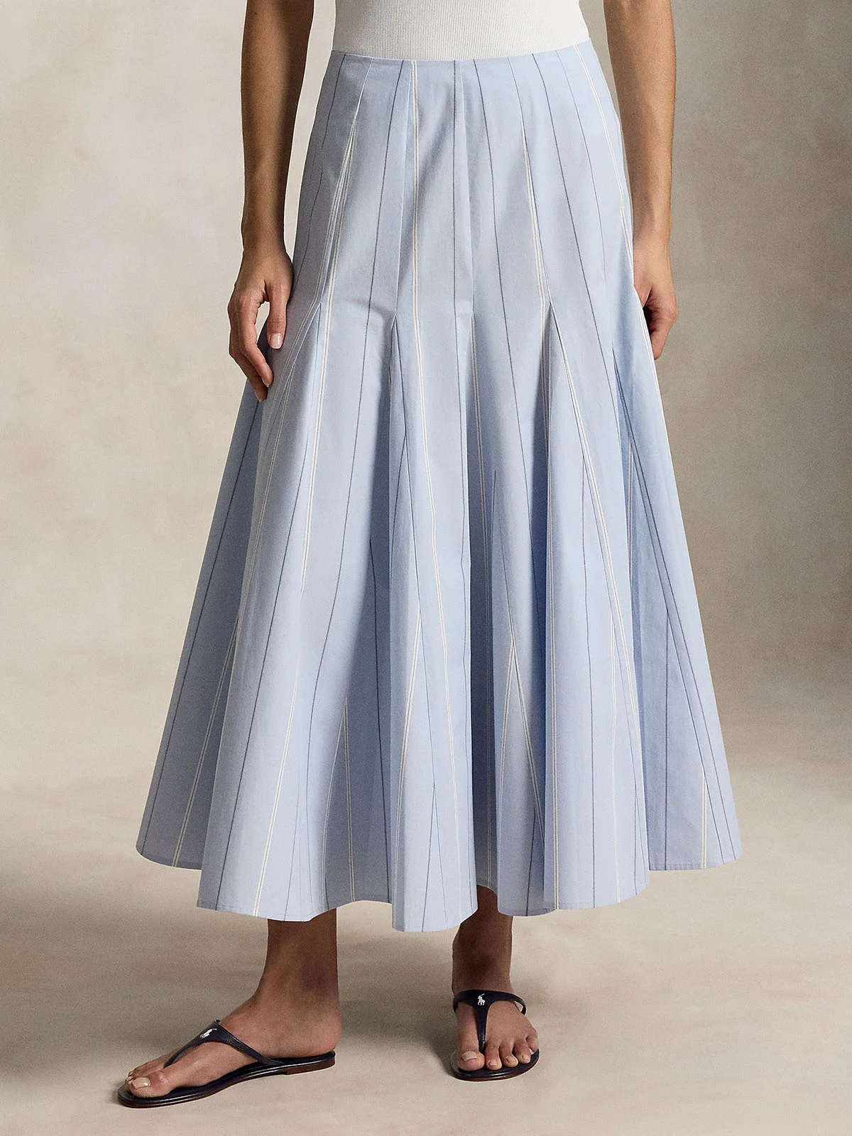 POLO RALPH LAUREN Chân Váy Nữ Striped Cotton A-Line Skirt
