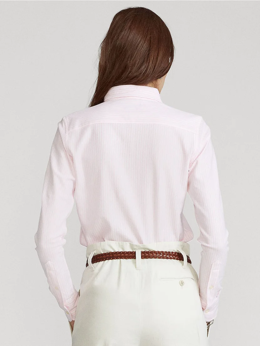 POLO RALPH LAUREN Áo Sơ Mi Nữ Tay Dài Striped Knit Oxford Shirt