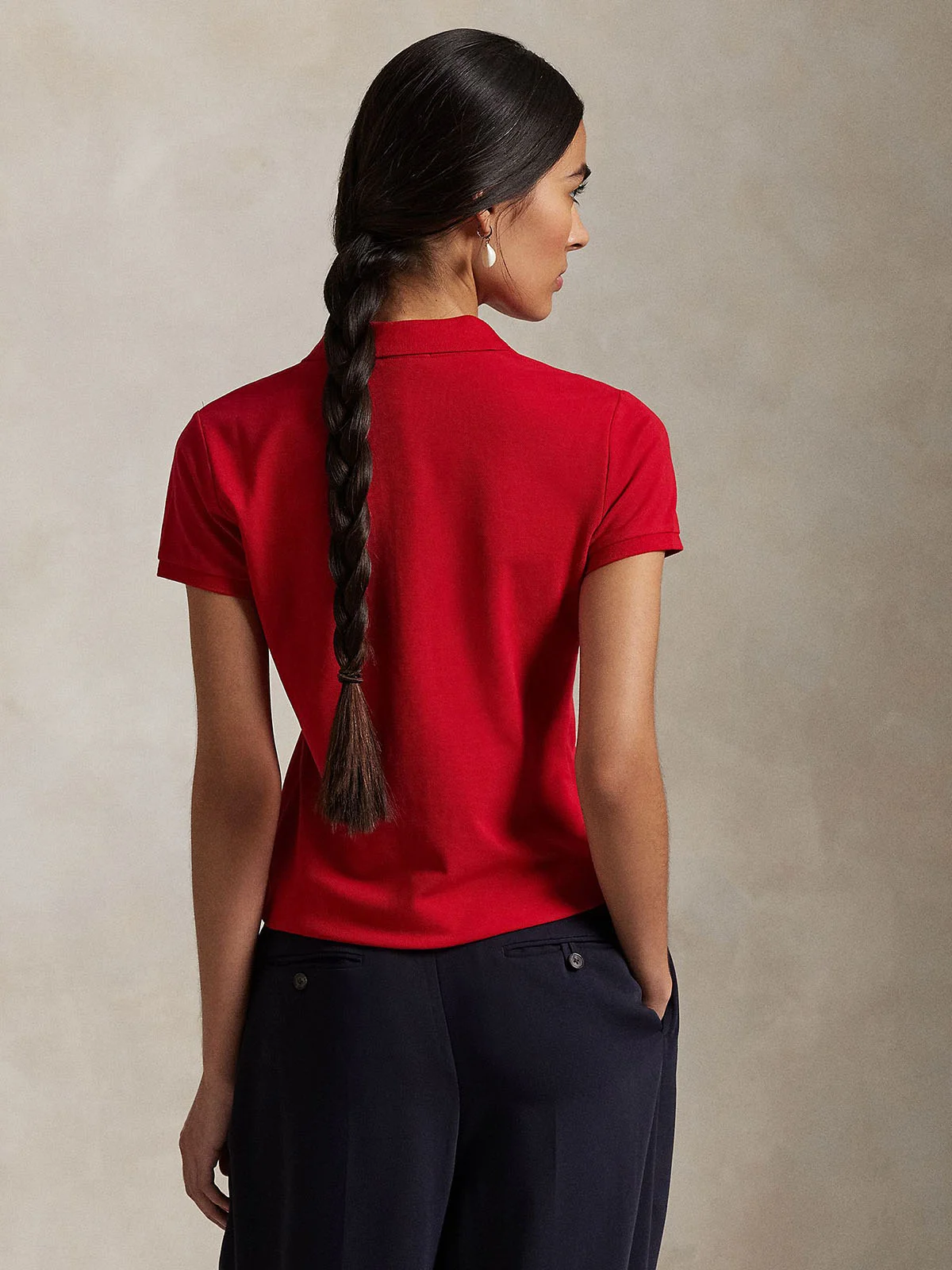 POLO RALPH LAUREN Áo Polo Nữ Tay Ngắn Slim Fit Stretch Polo Shirt