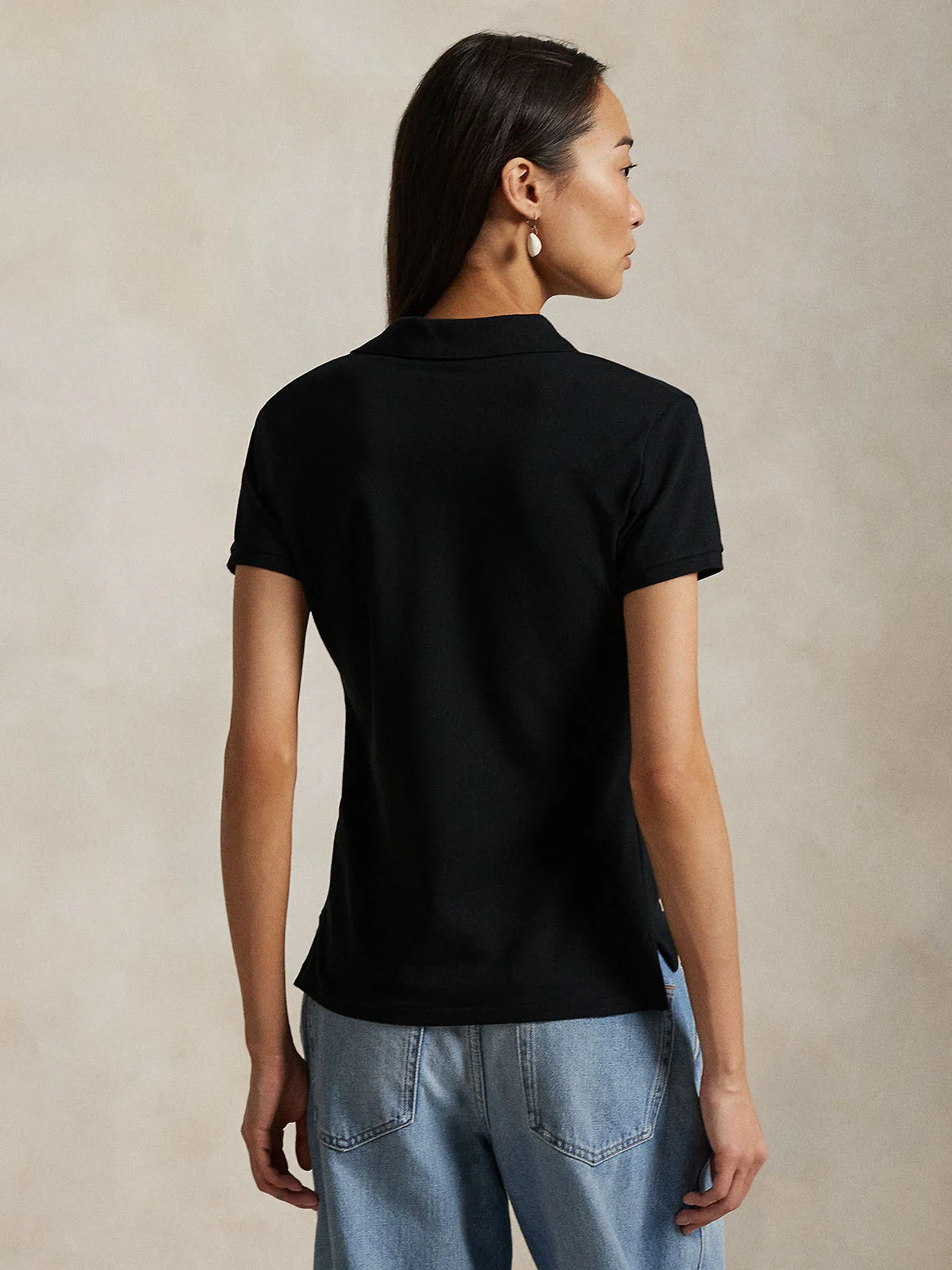 POLO RALPH LAUREN Áo Polo Nữ Tay Ngắn Slim Fit Stretch Polo Shirt