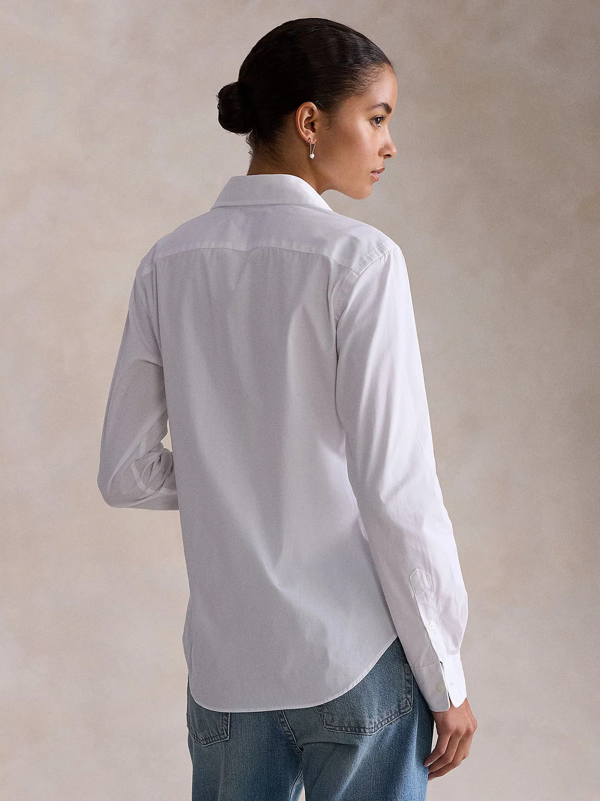 POLO RALPH LAUREN Áo Sơ Mi Nữ Tay Dài Slim Fit Cotton Shirt
