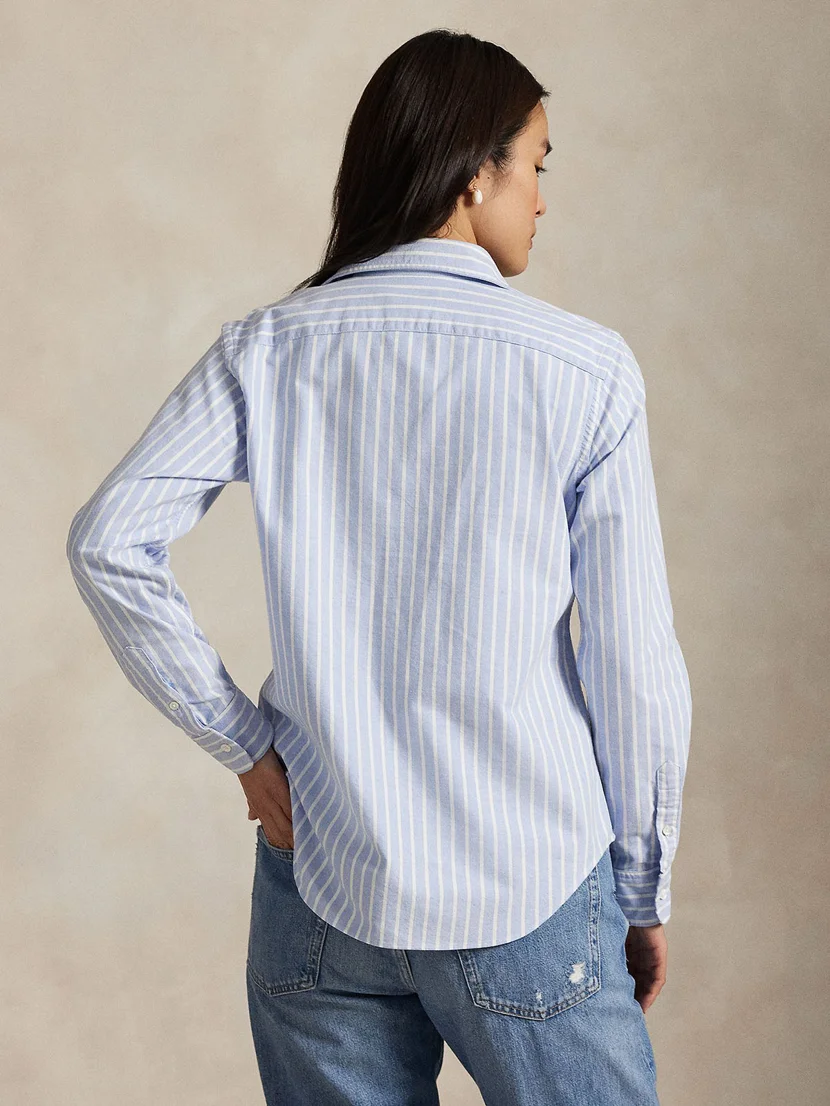 POLO RALPH LAUREN Áo Sơ Mi Nữ Tay Dài Slim Fit Striped Oxford Shirt
