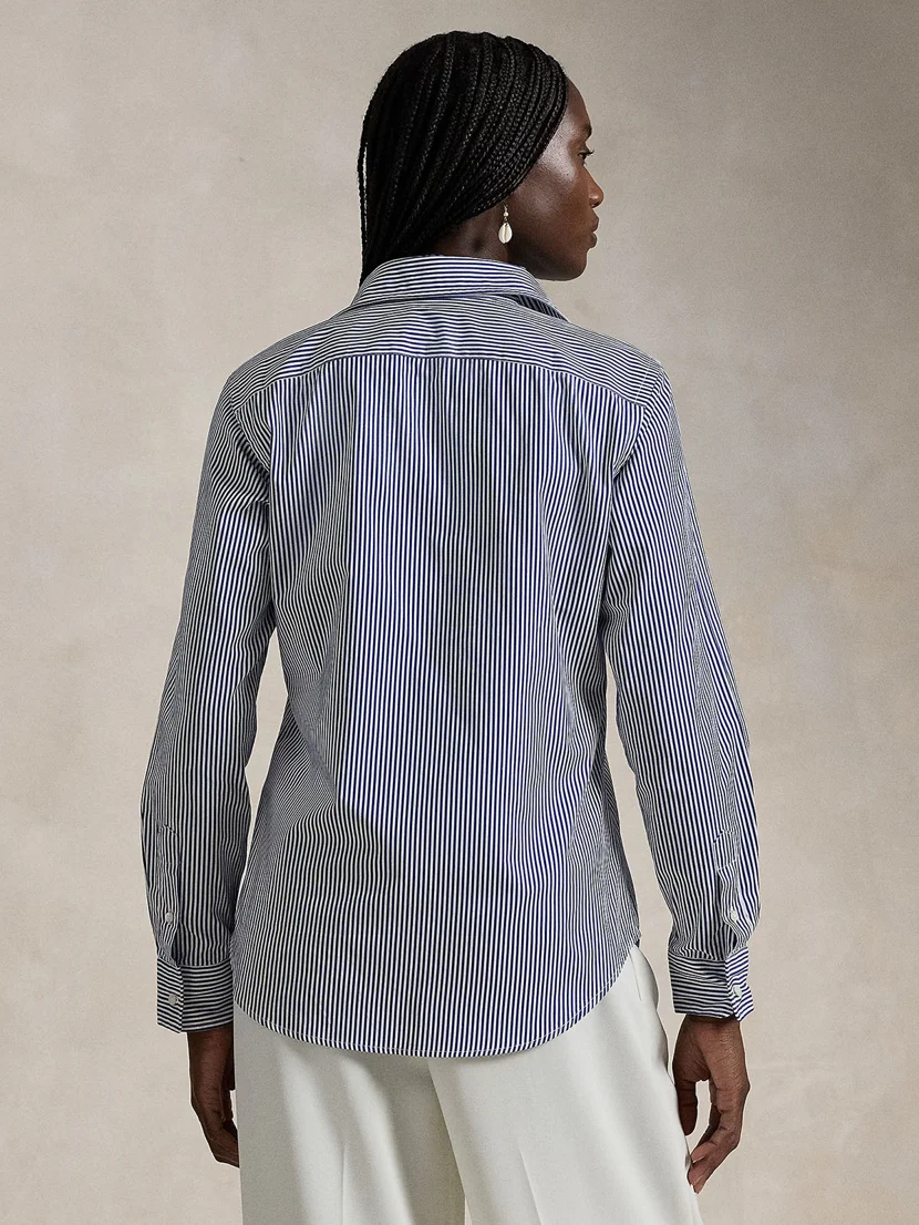 POLO RALPH LAUREN Áo Sơ Mi Nữ Tay Dài Classic Fit Striped Cotton Shirt