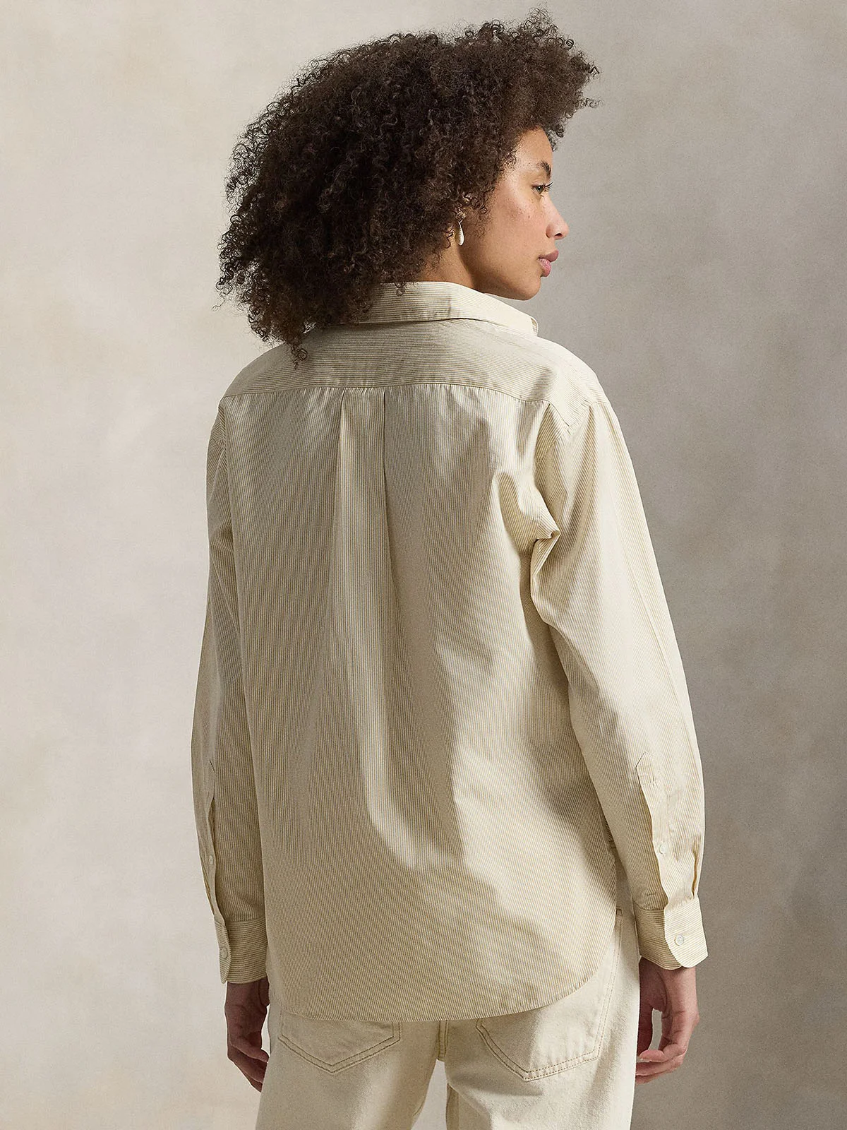 POLO RALPH LAUREN Áo Sơ Mi Nữ Tay Dài Relaxed Fit Striped Cotton Shirt