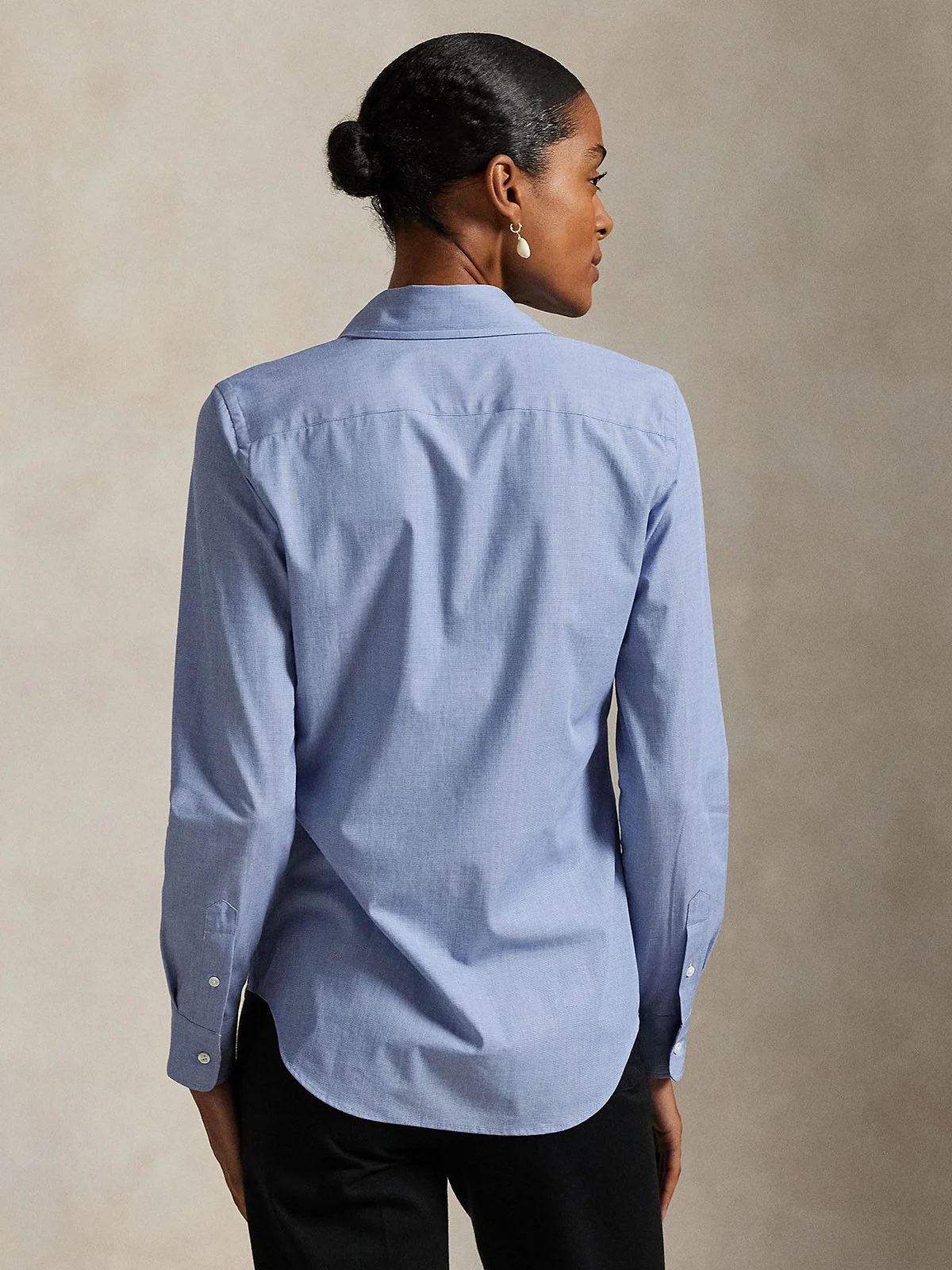 POLO RALPH LAUREN Áo Sơ Mi Nữ Tay Dài Stretch Slim Fit Cotton Shirt