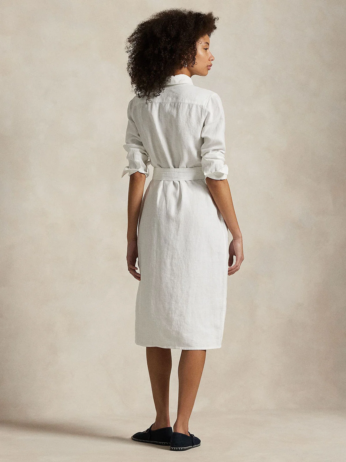 POLO RALPH LAUREN Đầm Nữ Belted Linen Shirtdress