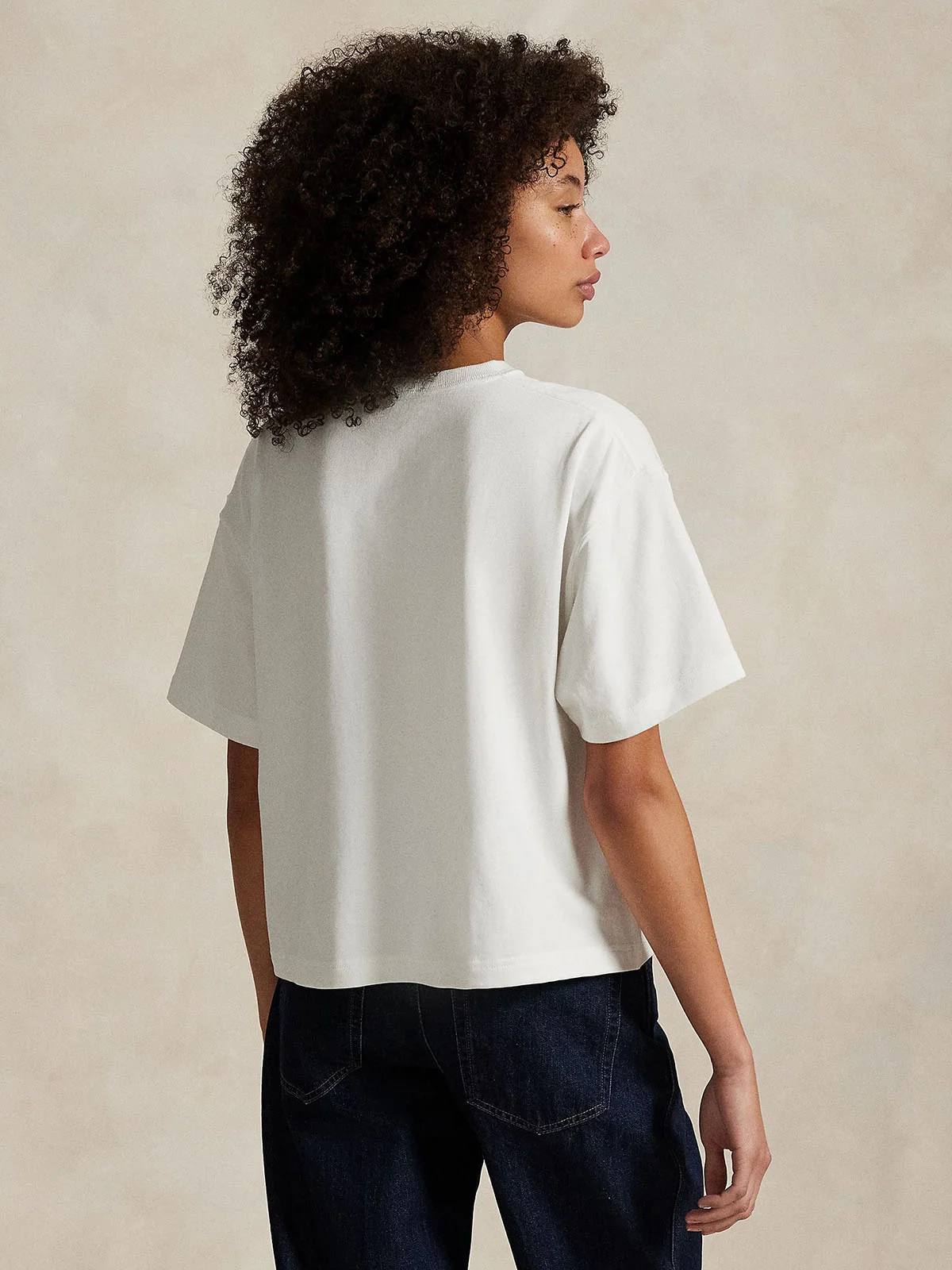 POLO RALPH LAUREN Áo Thun Nữ Tay Ngắn Relaxed Crop Fit Cotton Jersey Tee