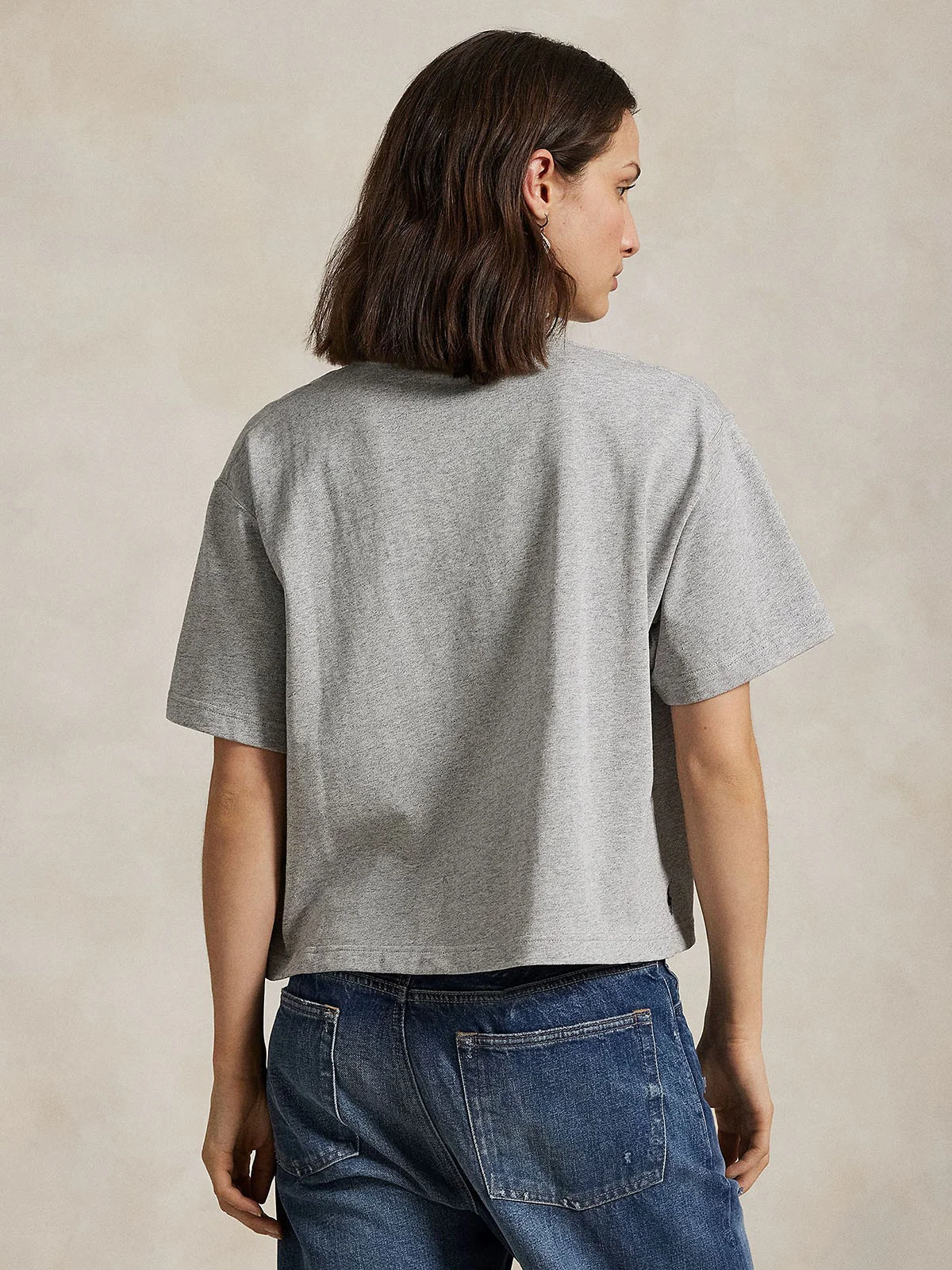 POLO RALPH LAUREN Áo Thun Nữ Tay Ngắn Relaxed Crop Fit Cotton Jersey Tee