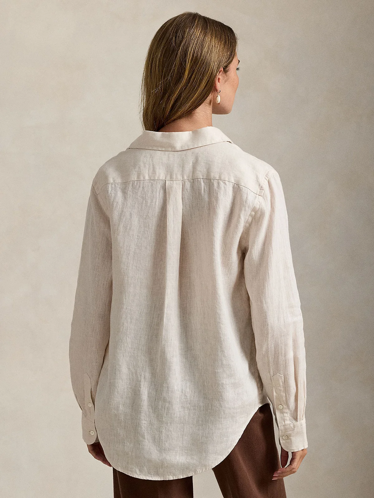 POLO RALPH LAUREN Áo Sơ Mi Nữ Tay Dài Classic Fit Linen Shirt