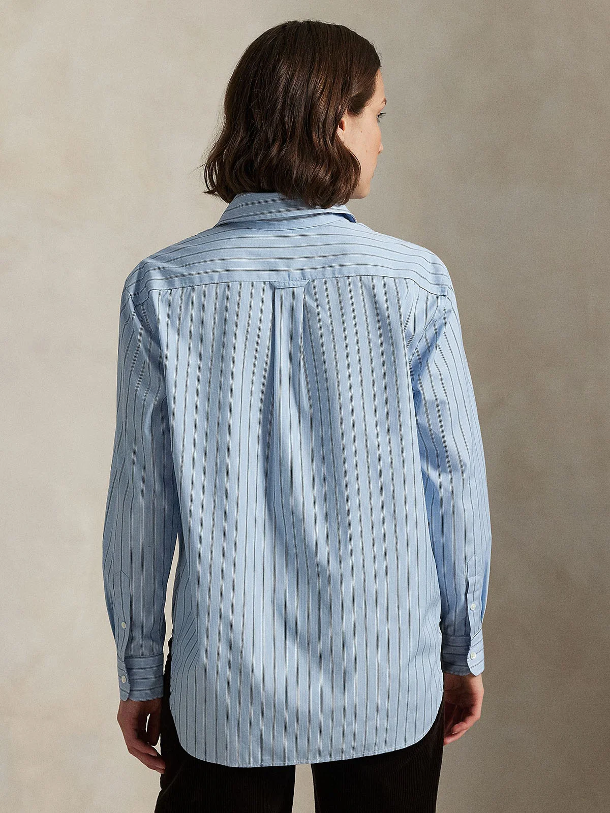 POLO RALPH LAUREN Áo Sơ Mi Nữ Tay Dài Oversize Fit Striped Cotton Shirt