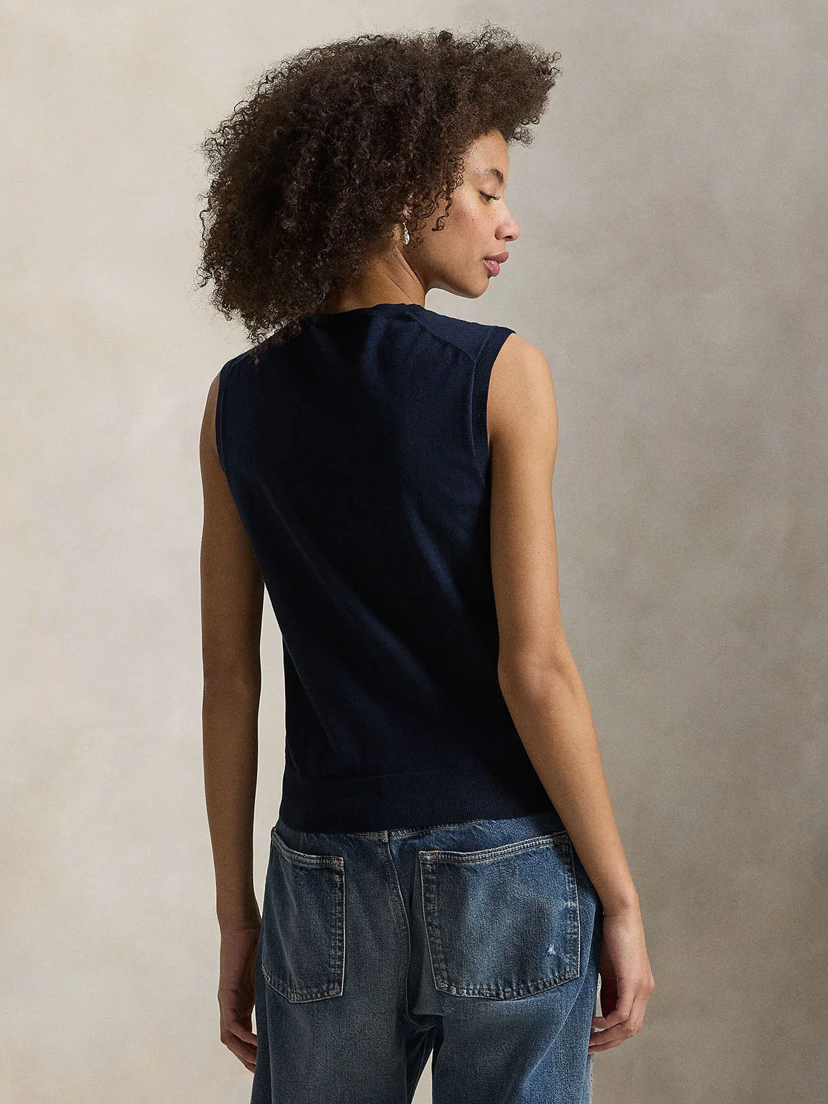 POLO RALPH LAUREN Áo Pullover Nữ Không Tay Sleeveless Crewneck Sweater