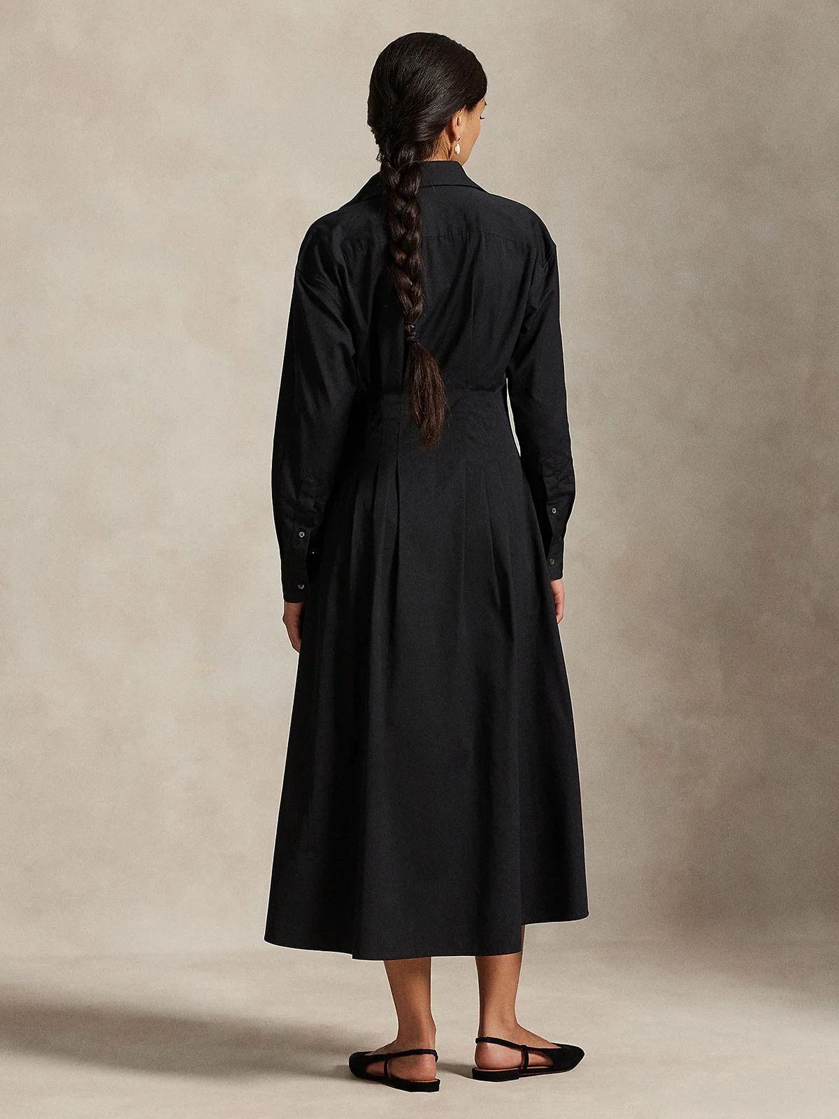 POLO RALPH LAUREN Đầm Nữ Pleated Cotton Shirtdress
