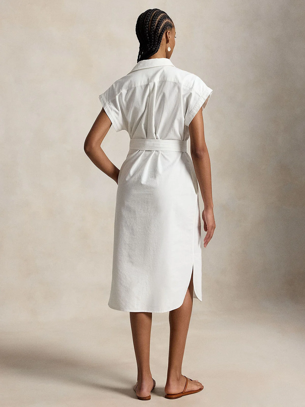 POLO RALPH LAUREN Đầm Nữ Belted Cotton Oxford Shirtdress