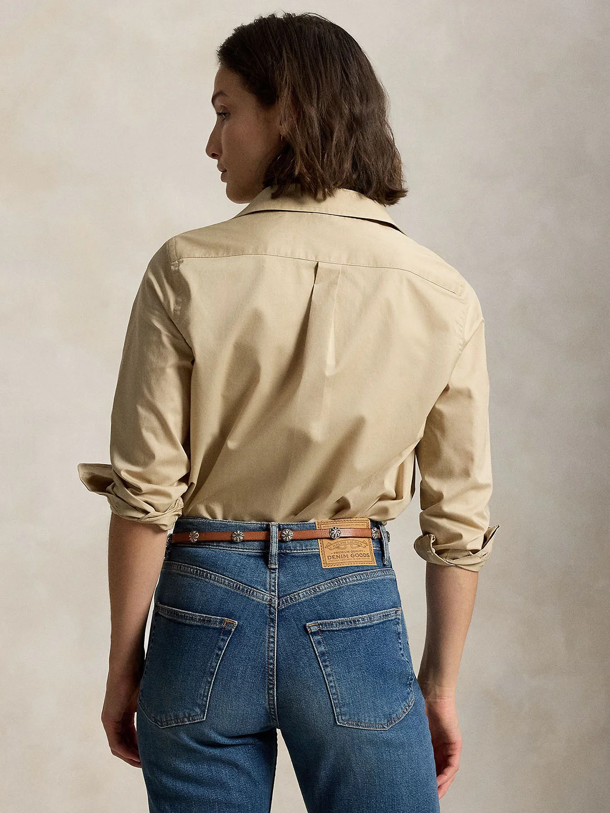 POLO RALPH LAUREN Áo Sơ Mi Nữ Tay Dài Classic Fit Cotton Twill Shirt